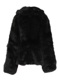 Rotate Women Faux Fur Flared Faux Fur Jacket