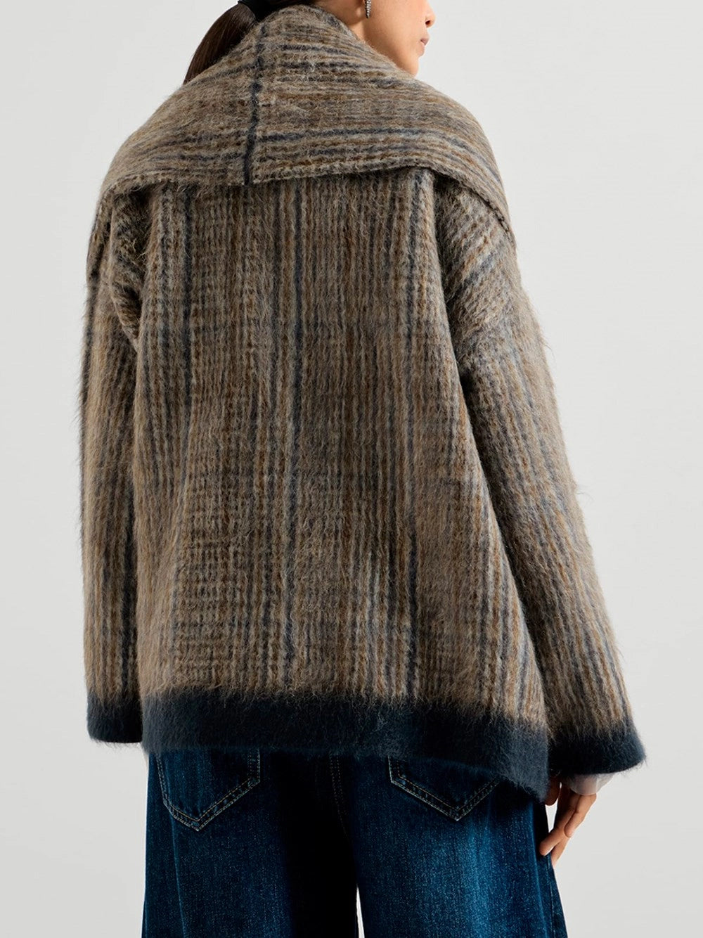 Brunello cucinelli Brunello Cucinelli Women Prince Of Wales Double Knit Outerwear