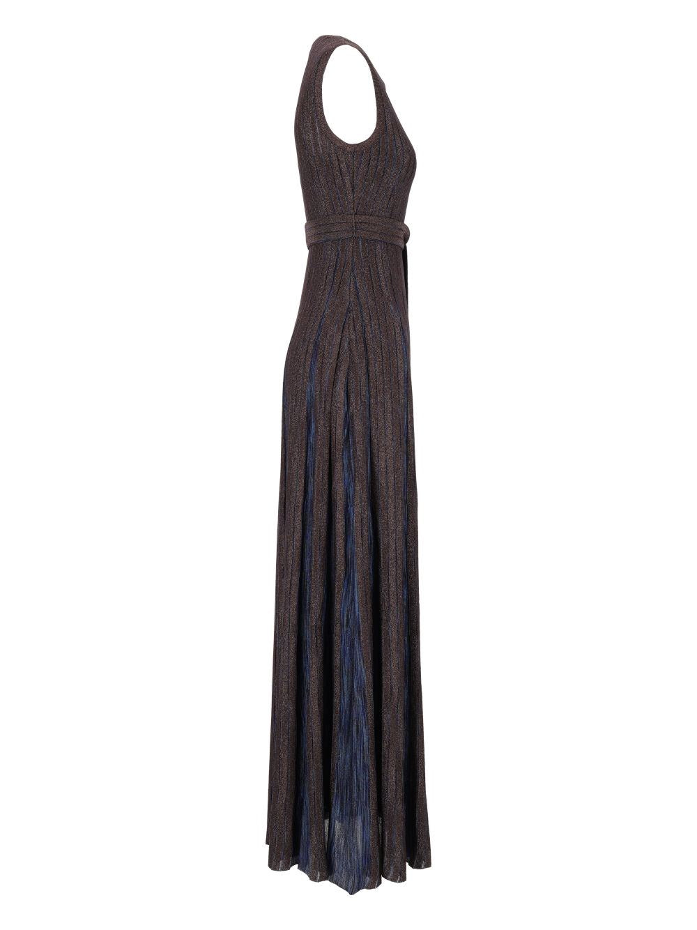 Missoni Women Long Lamé Viscose Dress With A Belt