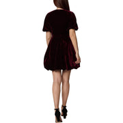 Womens Velvet Above Knee Cocktail and Party Dress