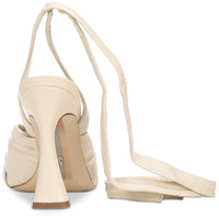 Lenora Womens Knot-Front Square Toe Heels