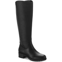 Graciee Womens Double Zipper Tall Knee-High Boots Black