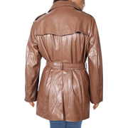 Plus Womens Faux Leather Cold Weather Trench Coat