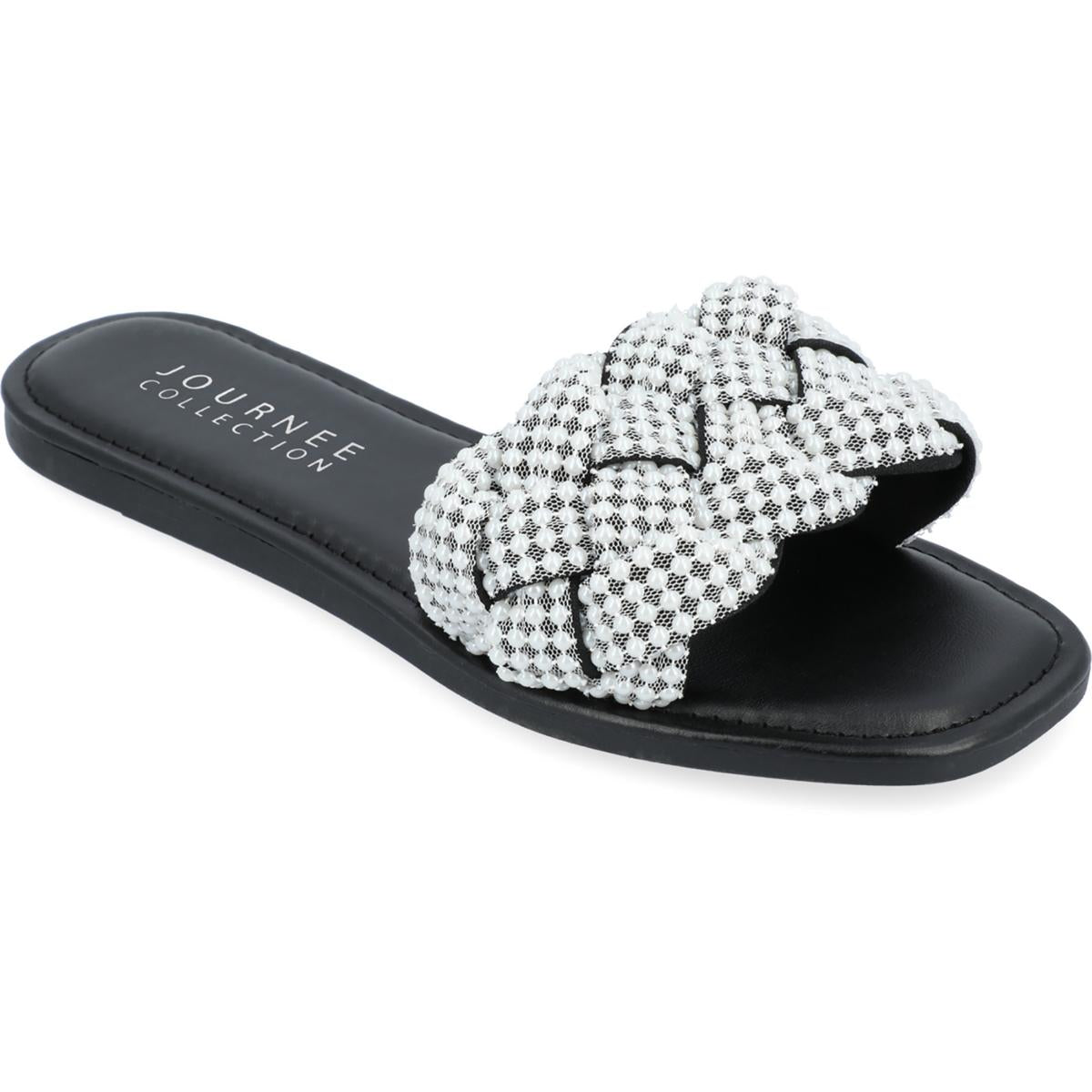 RAILLEY Womens Square Toe Braided Slide Sandals