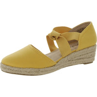 Kascade Womens Canvas Strappy Espadrilles 9.5 Wide Marigold