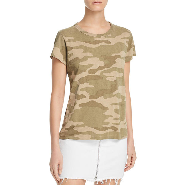 Womens Camouflage Crew Neck T-Shirt