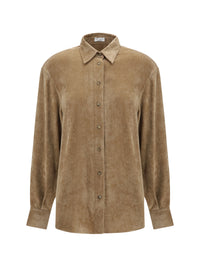 BRUNELLO CUCINELLI Brunello Cucinelli Women Snap-Button Shirt In Cashmere Blend