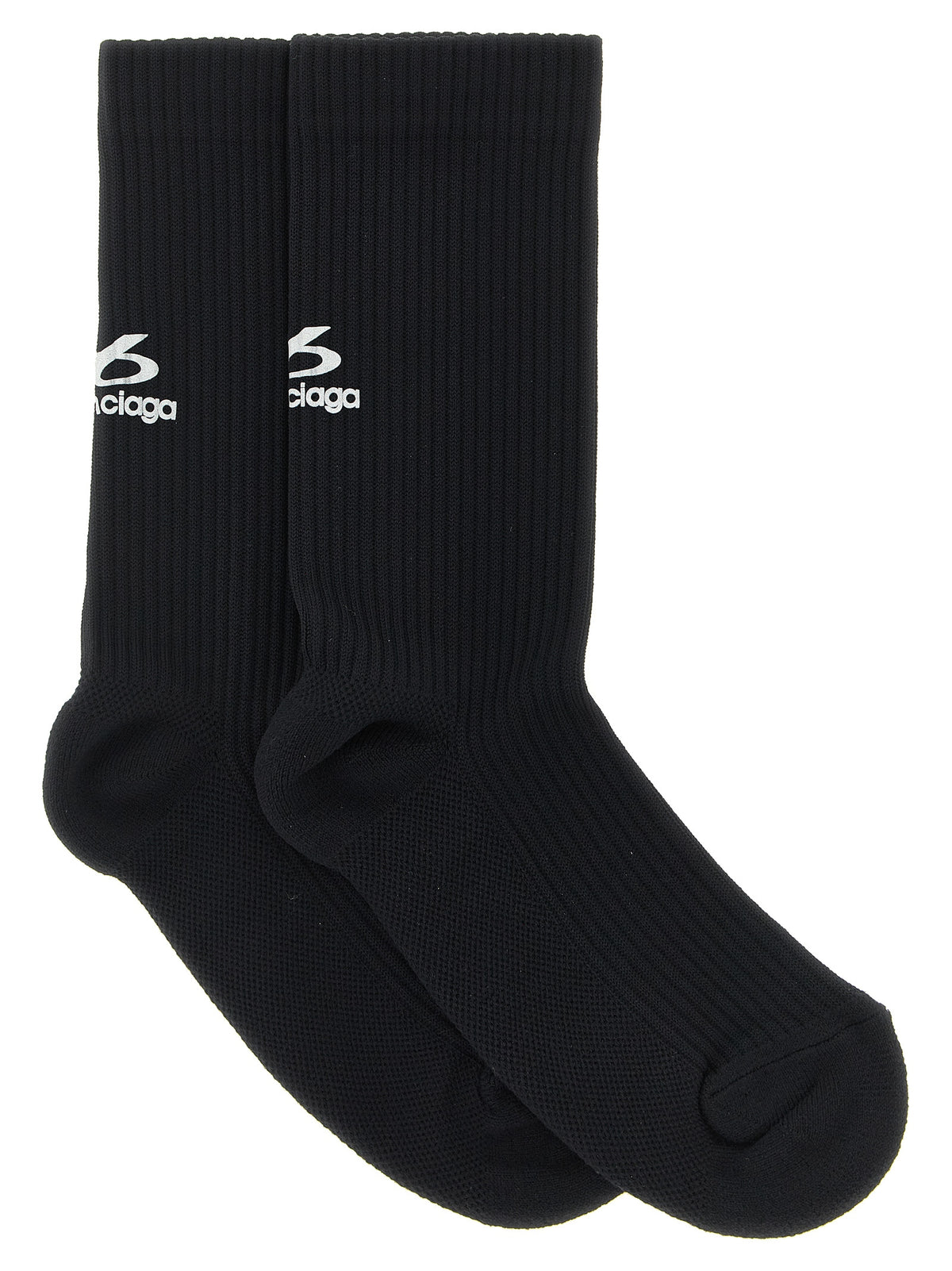 BALENCIAGA Balenciaga Women Ribbed Socks With Logo