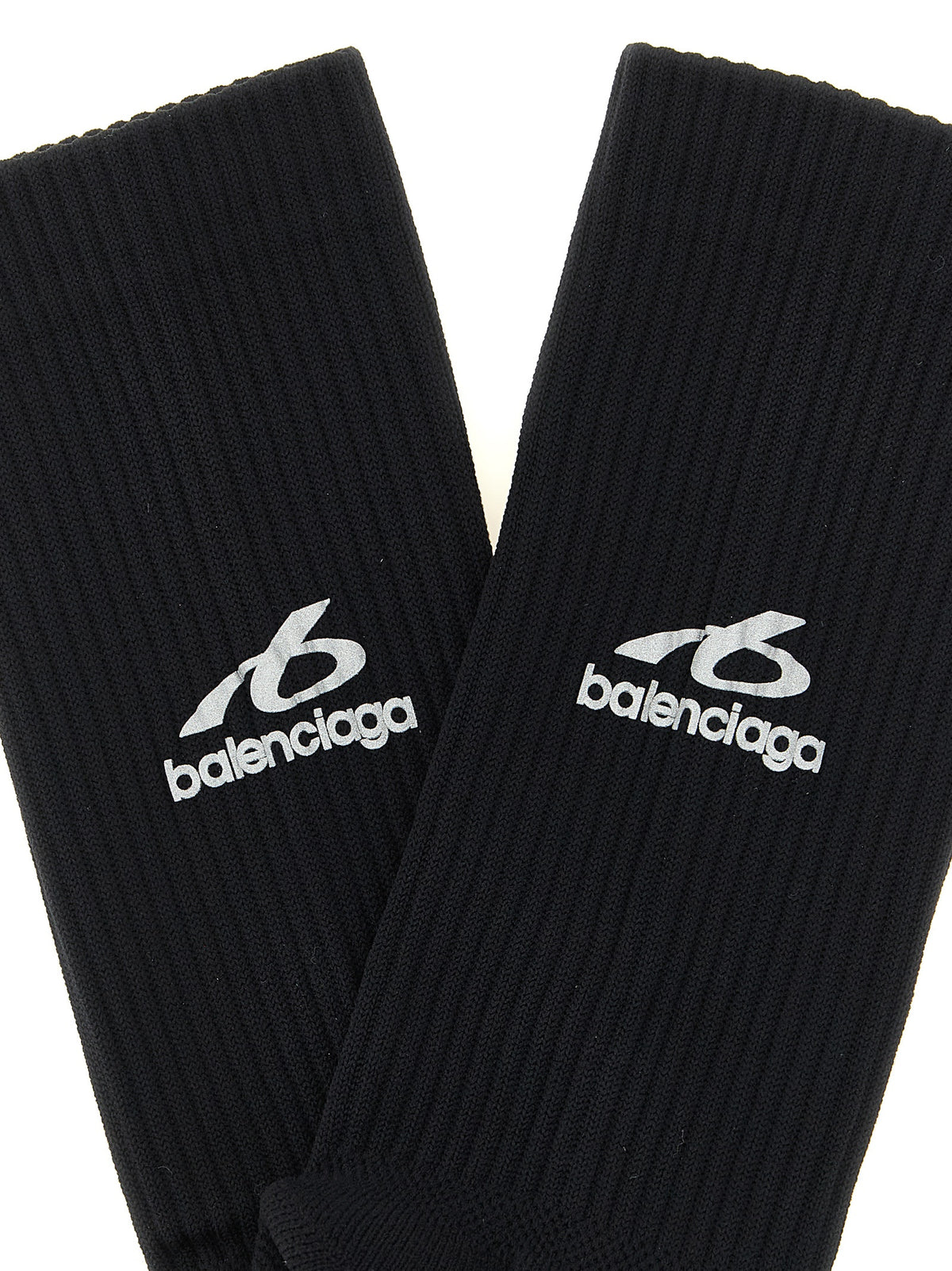 BALENCIAGA Balenciaga Women Ribbed Socks With Logo