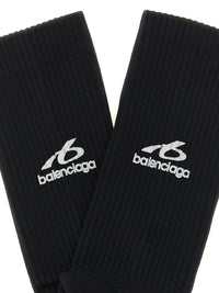 BALENCIAGA Balenciaga Women Ribbed Socks With Logo