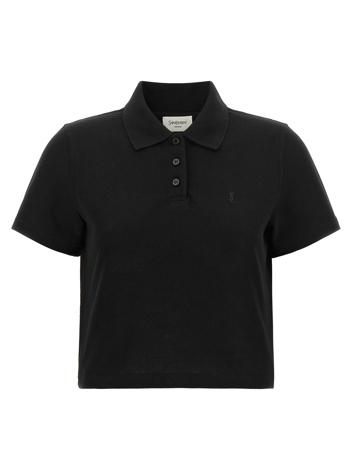 SAINT LAURENT Saint Laurent Women 'Cassandre' Crop Polo Shirt