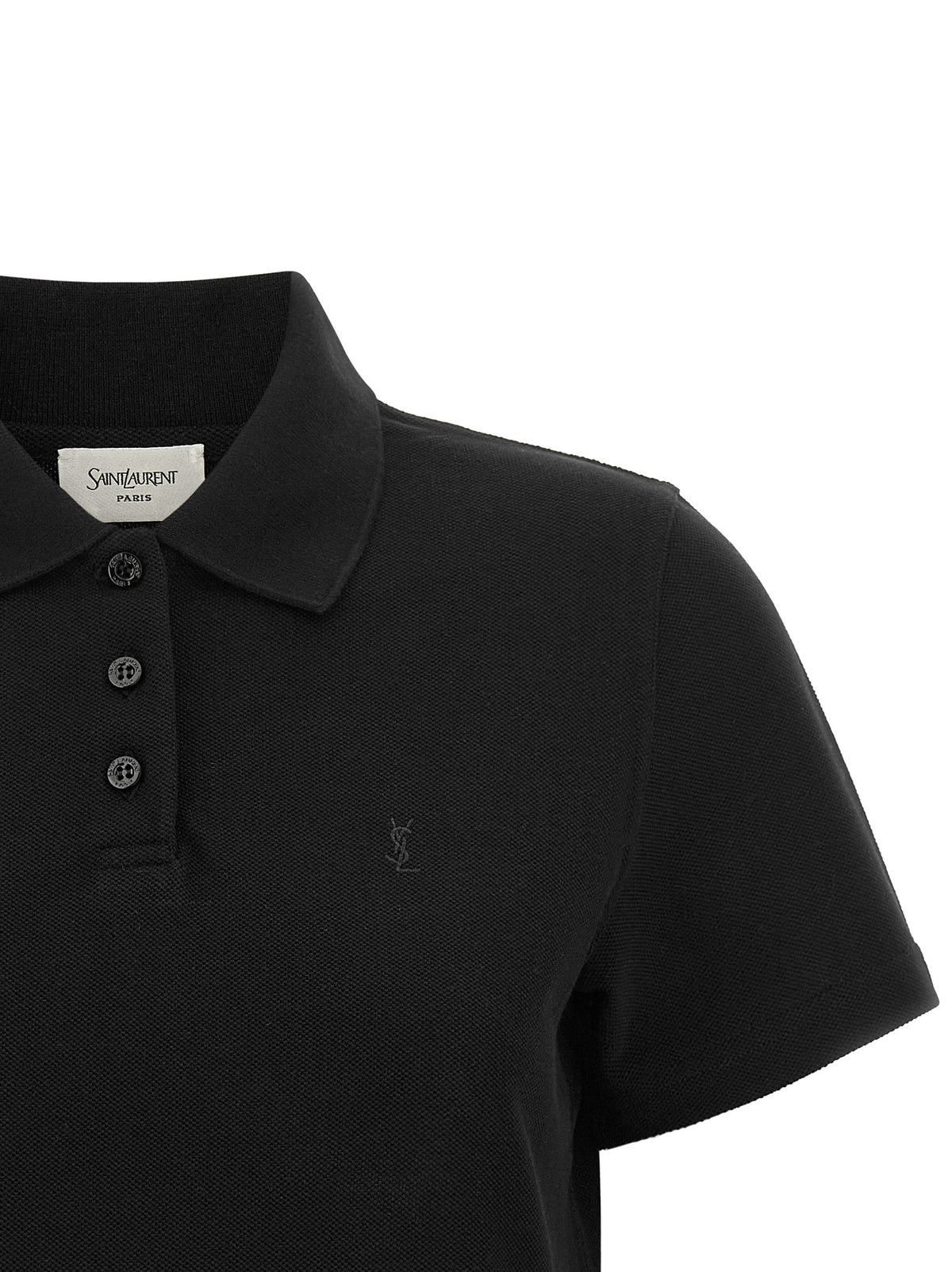 SAINT LAURENT Saint Laurent Women 'Cassandre' Crop Polo Shirt