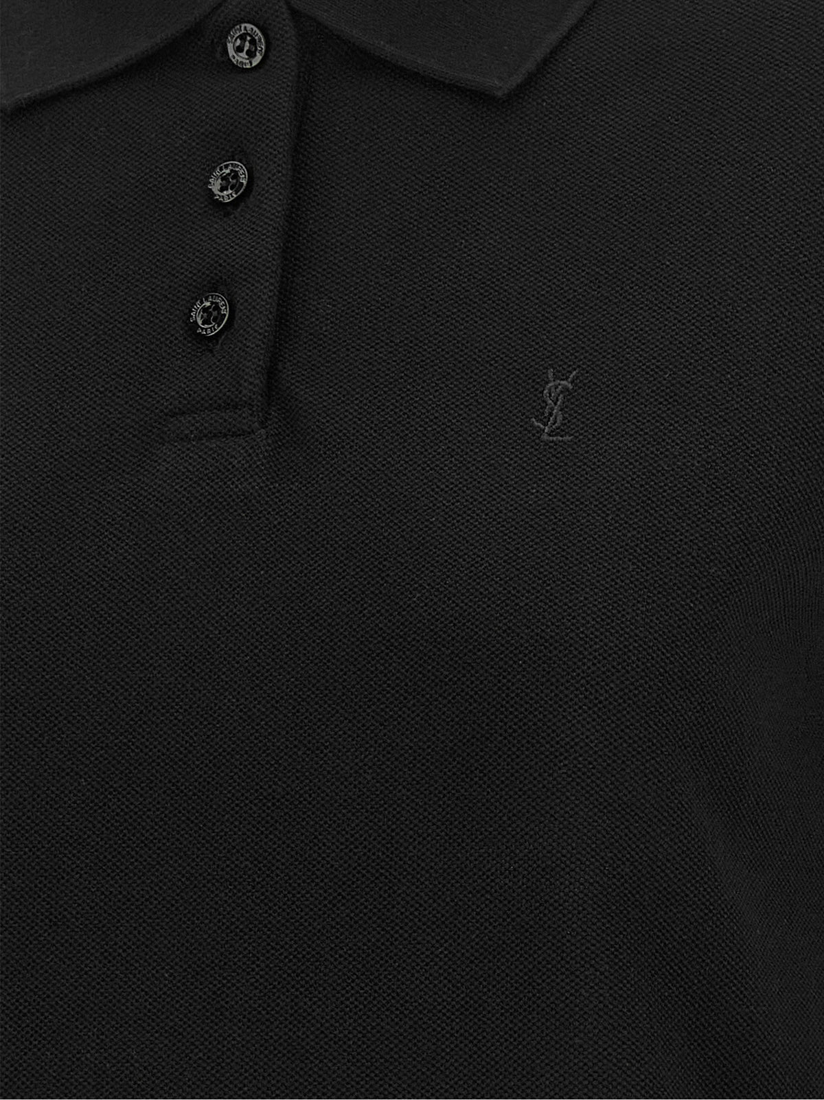 SAINT LAURENT Saint Laurent Women 'Cassandre' Crop Polo Shirt