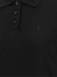 SAINT LAURENT Saint Laurent Women 'Cassandre' Crop Polo Shirt