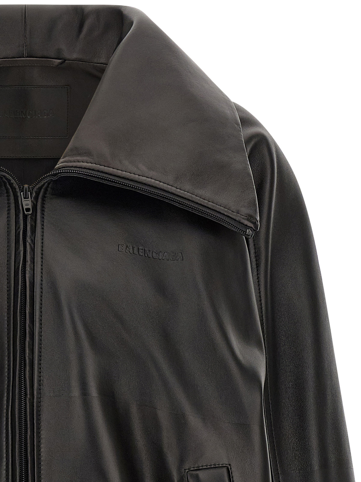 Balenciaga Men Black Leather 'Le City' Jacket