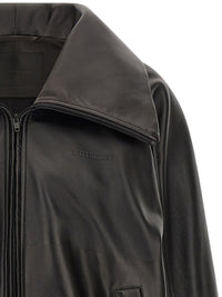 Balenciaga Men Black Leather 'Le City' Jacket