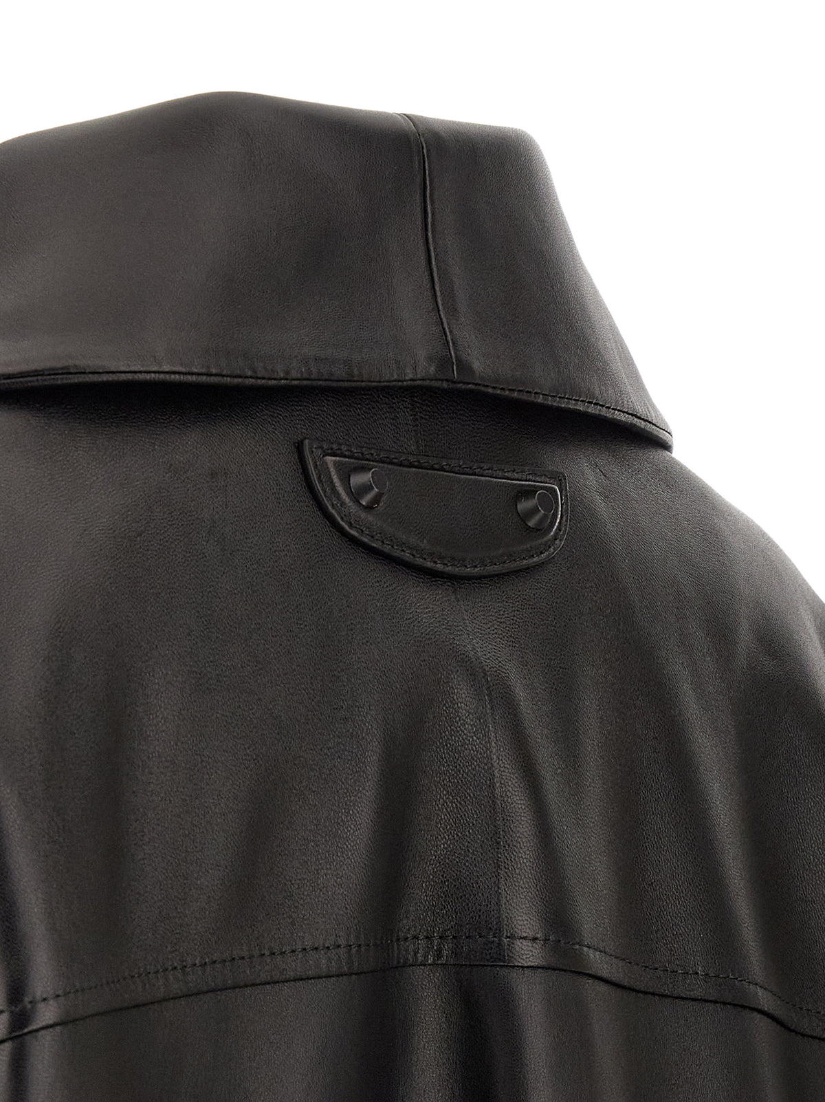 Balenciaga Men Black Leather 'Le City' Jacket