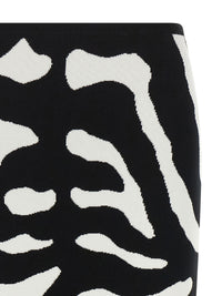 Moschino Women Zebra Intarsia Skirt