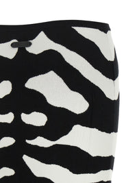 Moschino Women Zebra Intarsia Skirt