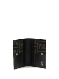 Fendi Men Ff Jacquard Card Holder