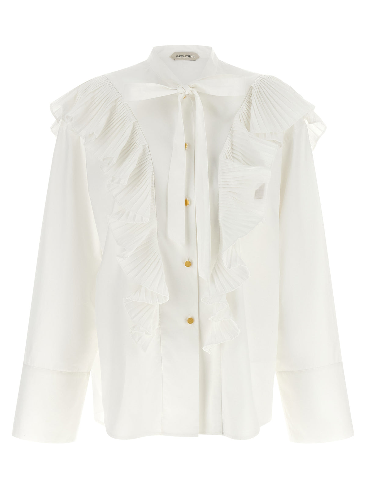 Alberta Ferretti Women Pleated Ruffle Shirt