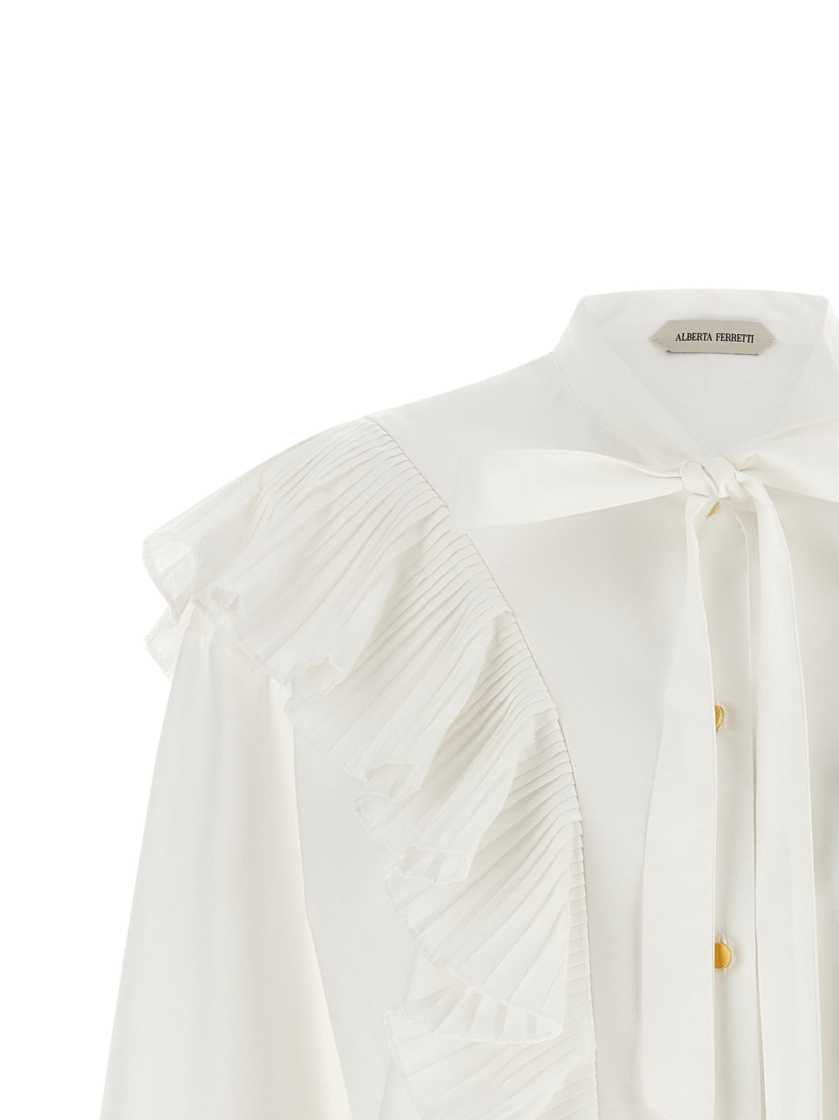Alberta Ferretti Women Pleated Ruffle Shirt