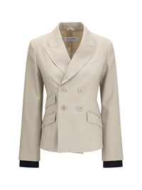 Max Mara Women Placido Double-Breasted Blazer In Wool, Mohair, And Silk