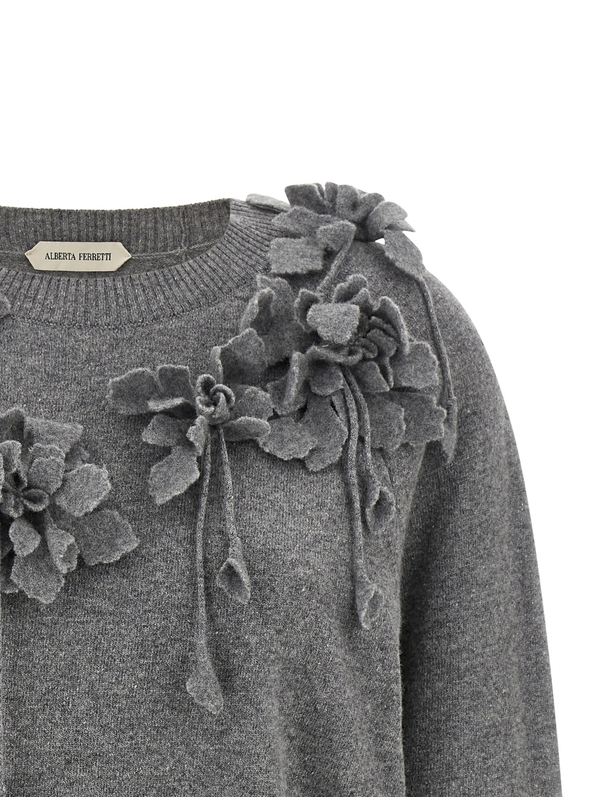 Alberta Ferretti Women Embroidered Flower Sweater