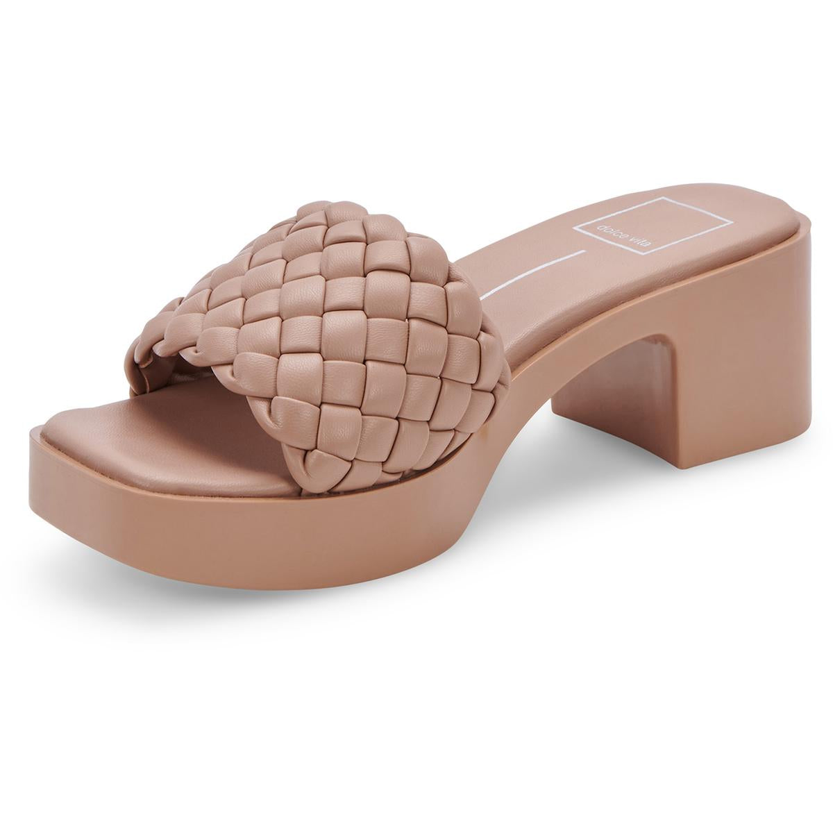 GOLDY Womens Faux Leather Slip On Mule Sandals