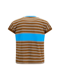 Versace Men Striped Cotton T-Shirt