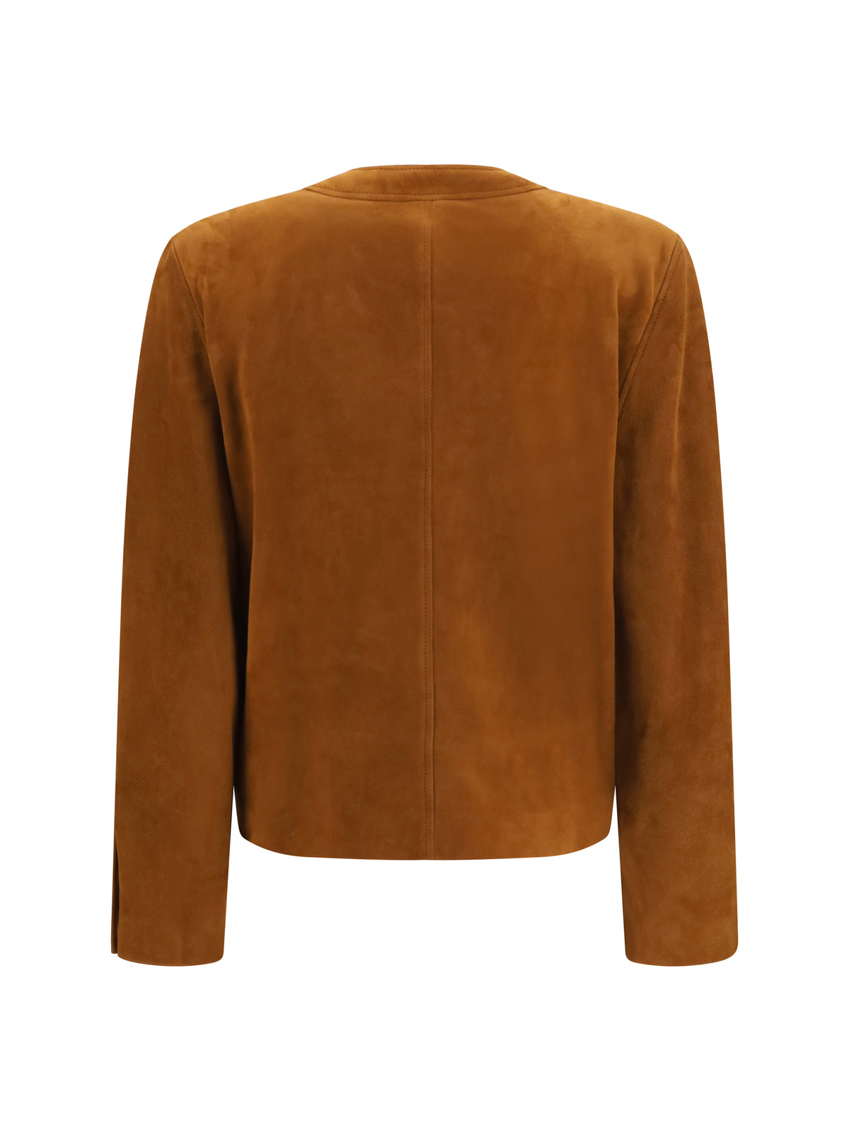Saint Laurent Women Short Suede Jacket With Buttons