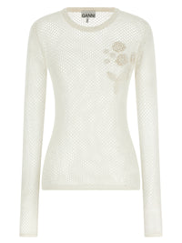 GANNI Ganni Women Pointelle Cotton Sweater