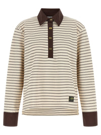 GANNI Ganni Women Striped Cotton Polo Shirt