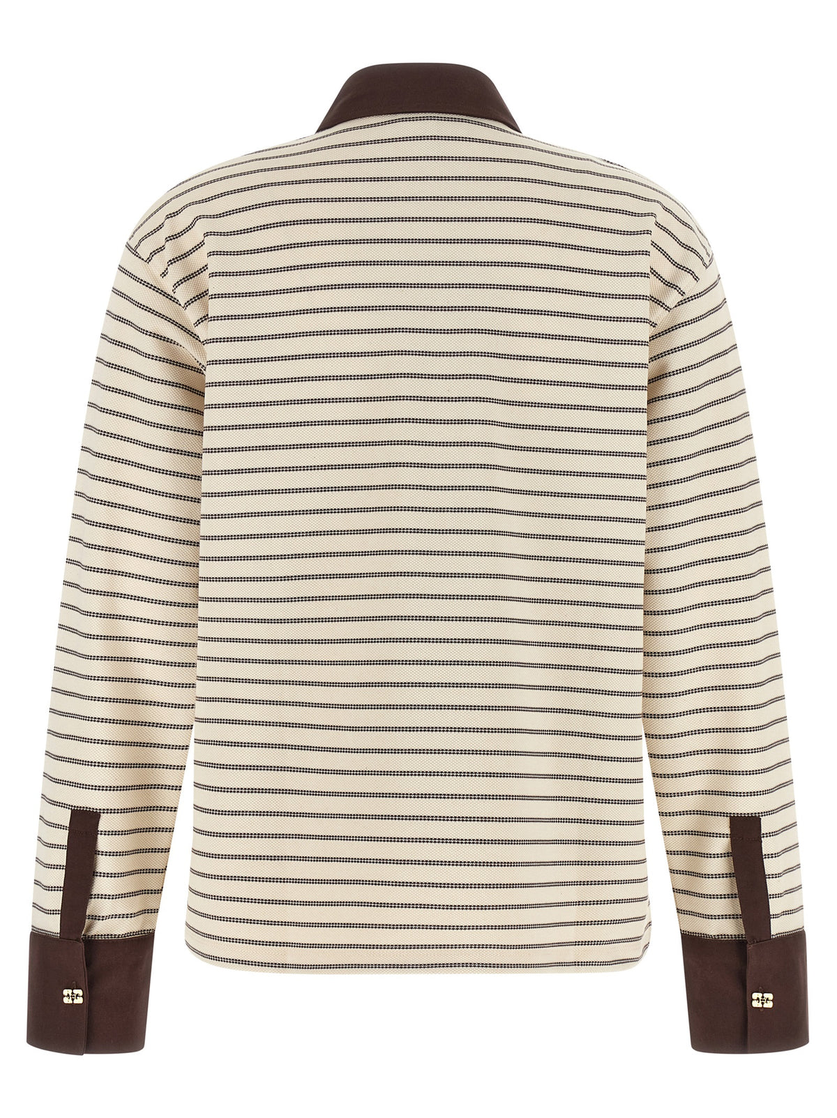GANNI Ganni Women Striped Cotton Polo Shirt