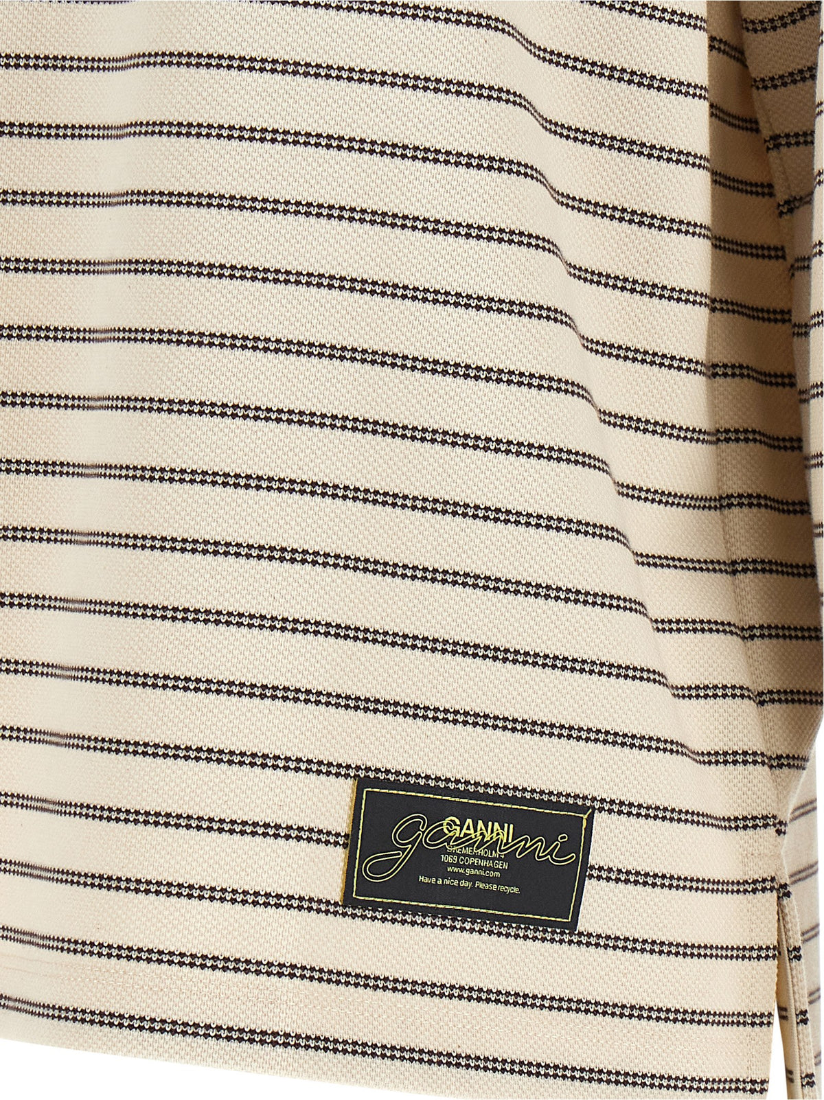 GANNI Ganni Women Striped Cotton Polo Shirt
