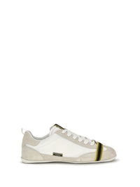 FENDI Fendi Men Wrap Suede And Fabric Sneakers