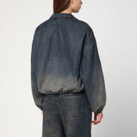 Diesel Diesel Women's De-Flower Jacket In Medium Blue With Faded Effect