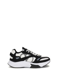 Valentino Garavani Men Demivee Mesh And Suede Sneakers