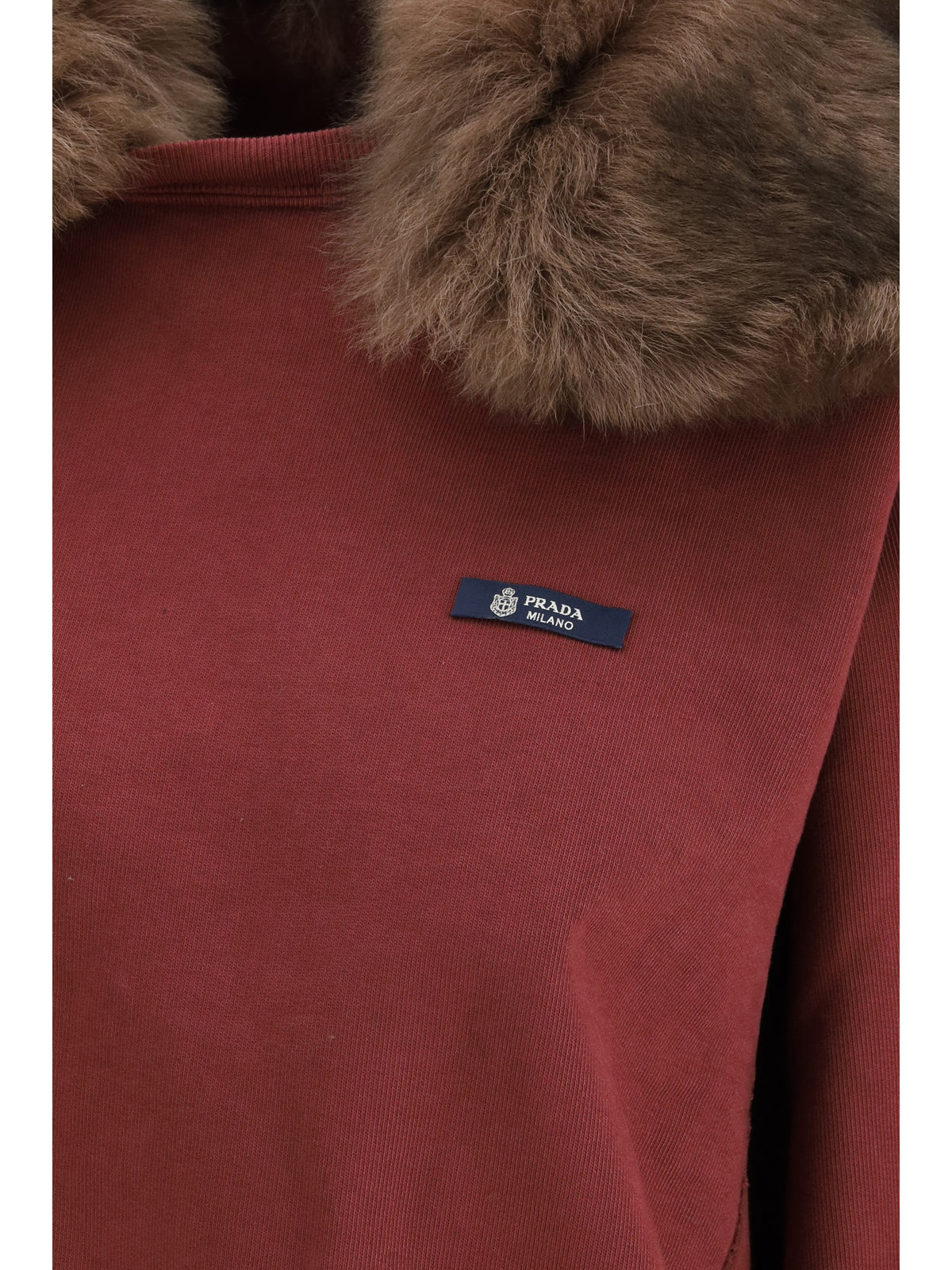PRADA Prada Women Sweatshirt With A Shearling Collar