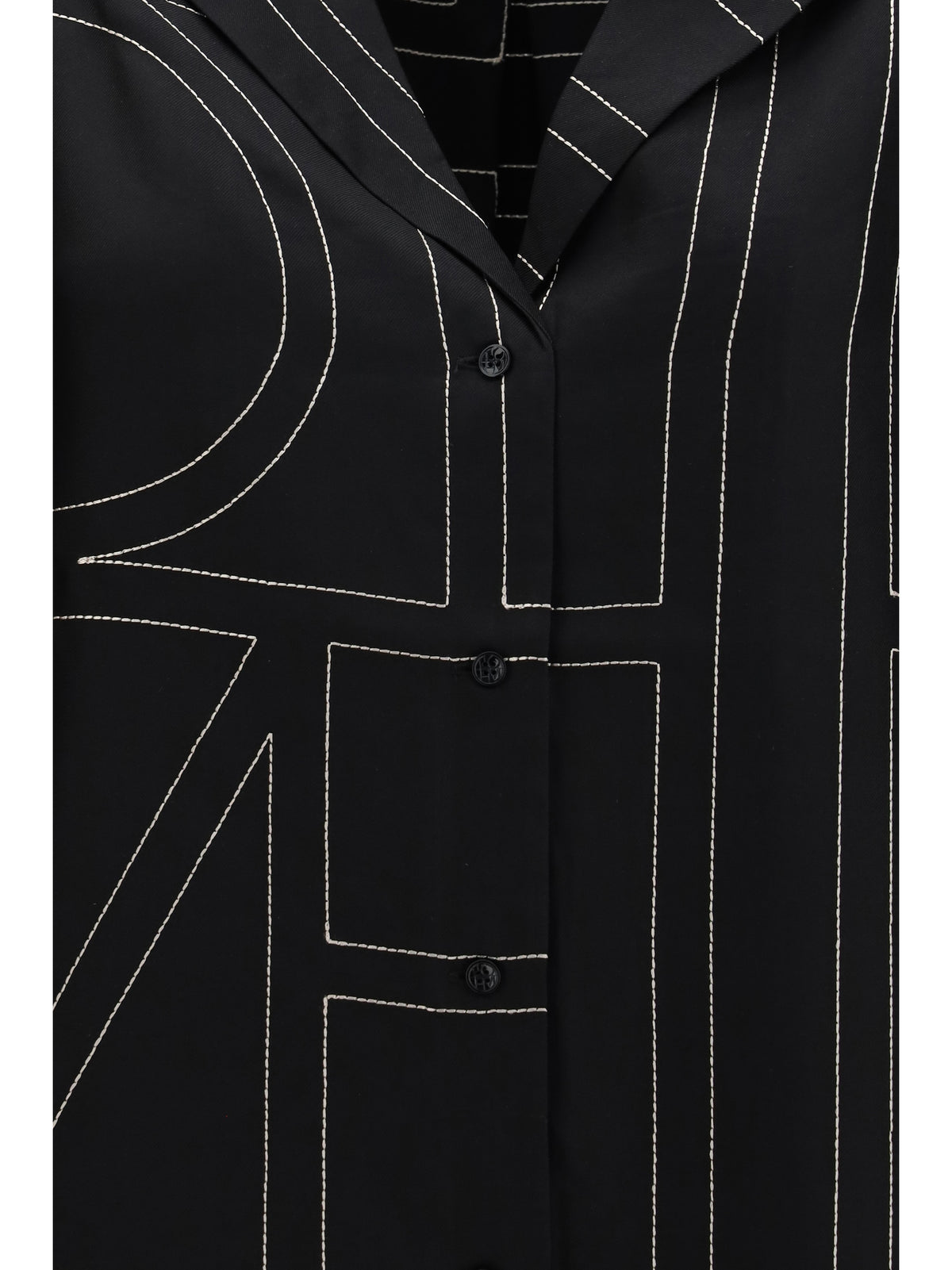 TOTEME Toteme Women Silk Shirt With All-Over Monogram