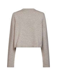 Alaïa Women Sand Cashmere Knit Boxy Sweater