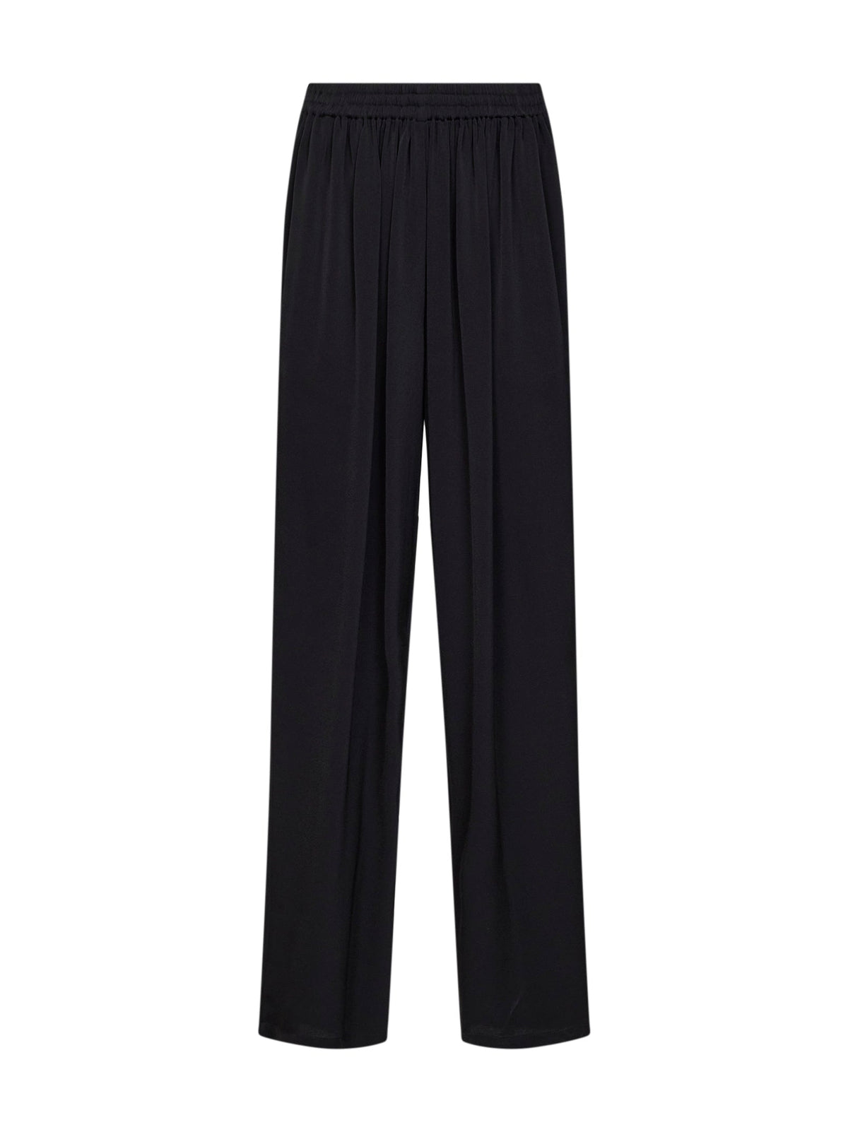 Alaïa Women Black Cady Straight Trousers With Contrasting Bands