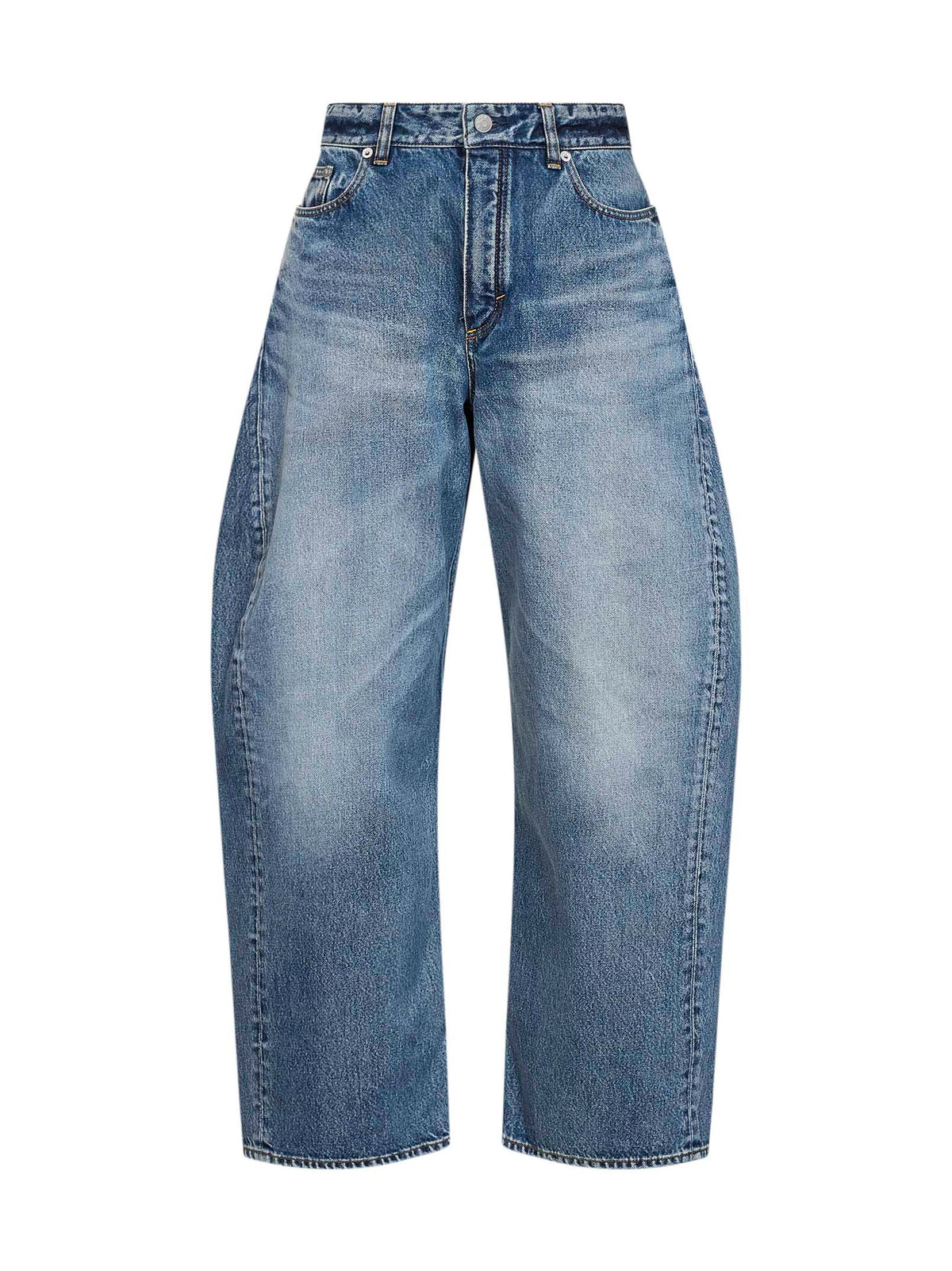 Alaïa Women Faded Blue Denim Rodeo Jeans