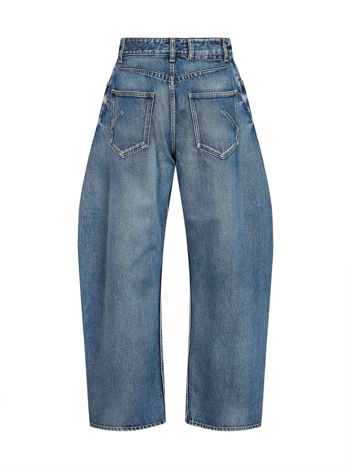 Alaïa Women Faded Blue Denim Rodeo Jeans