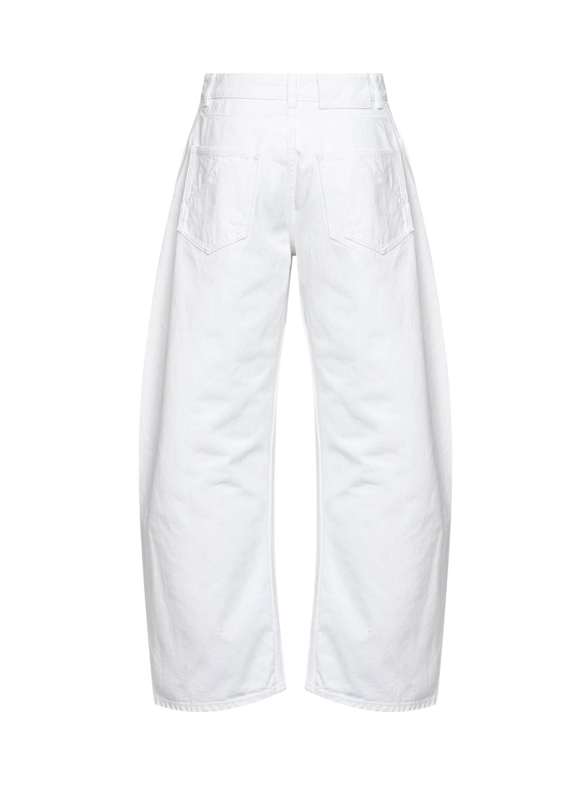 Alaïa Women White Cotton Denim Rodeo Jeans