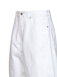 Alaïa Women White Cotton Denim Rodeo Jeans