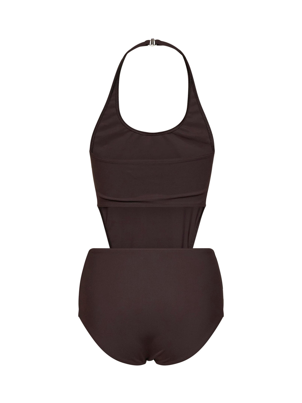 Alaïa Women Chocolate Jersey One-Piece Swimsuit With Knot And Cut-Outs