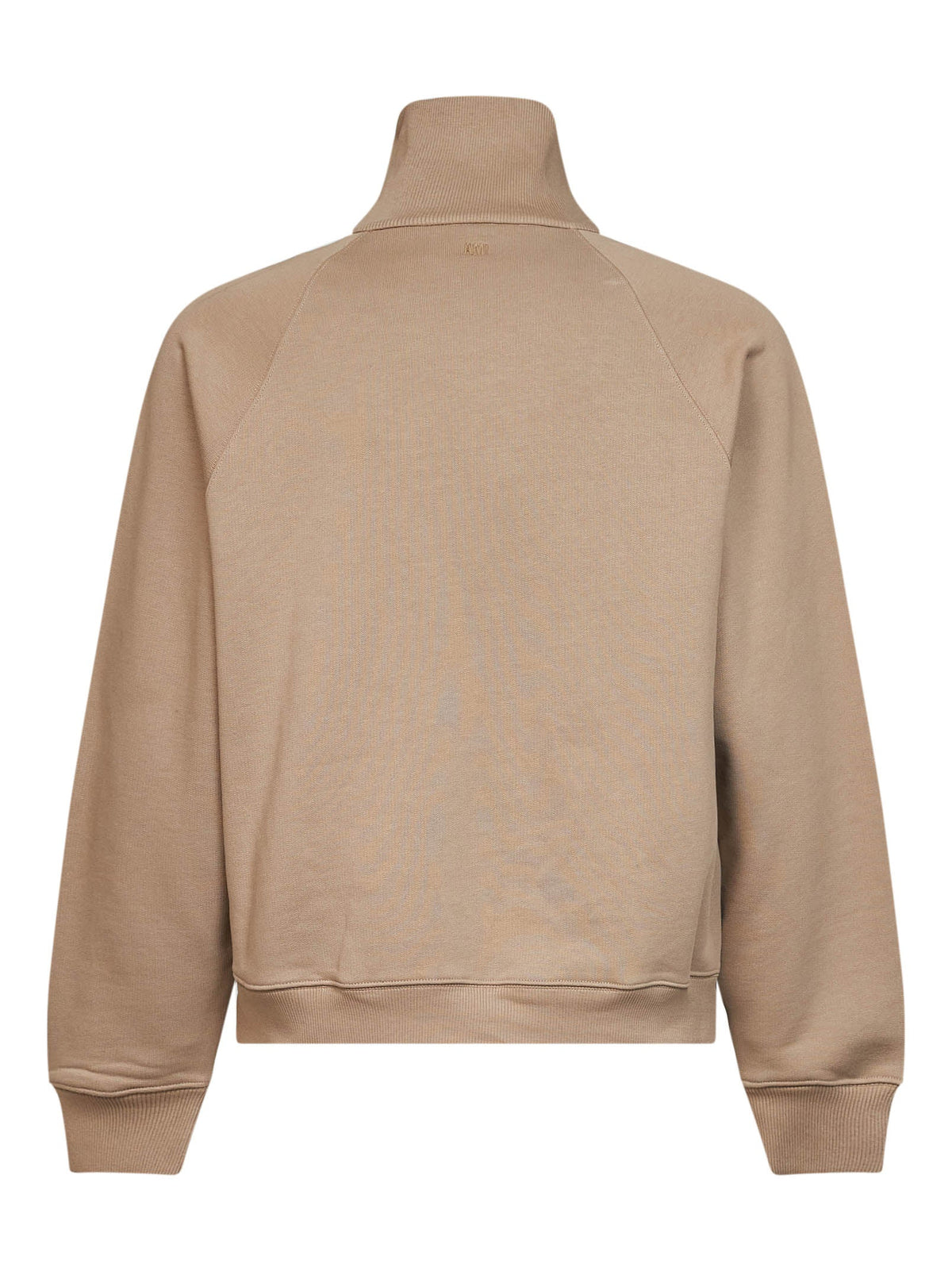Ami Paris Men Beige Cotton Ami De Cœur Half-Zip Sweatshirt