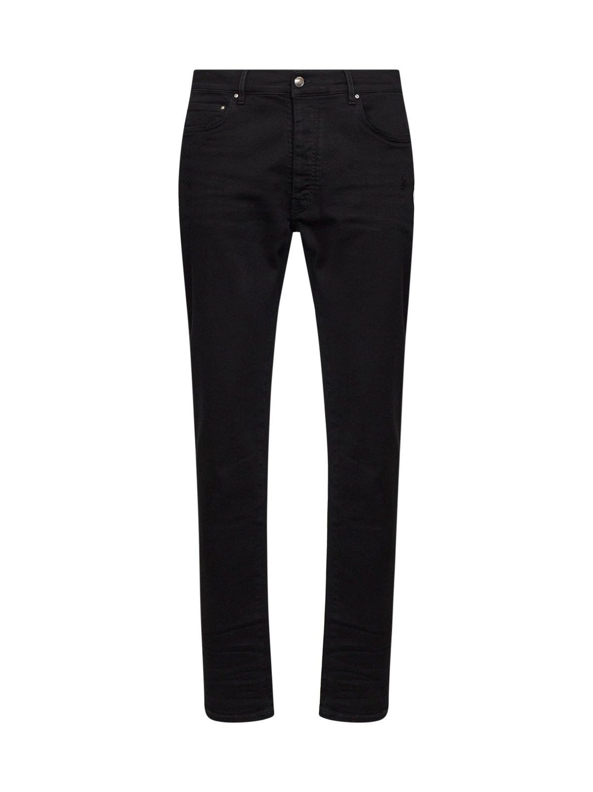 Amiri Men Black Stretch Cotton Denim Stack Skinny-Fit Jeans