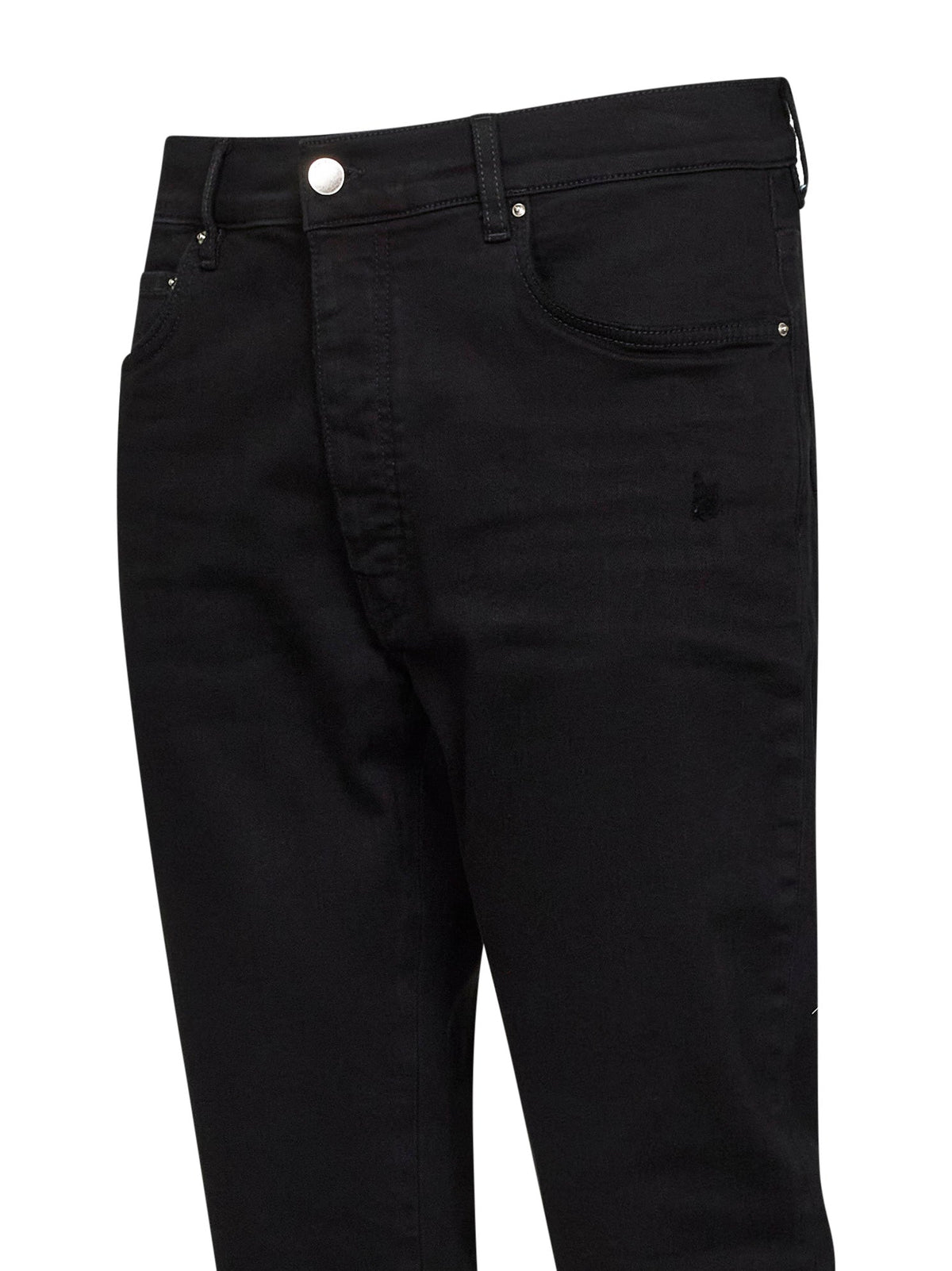 Amiri Men Black Stretch Cotton Denim Stack Skinny-Fit Jeans